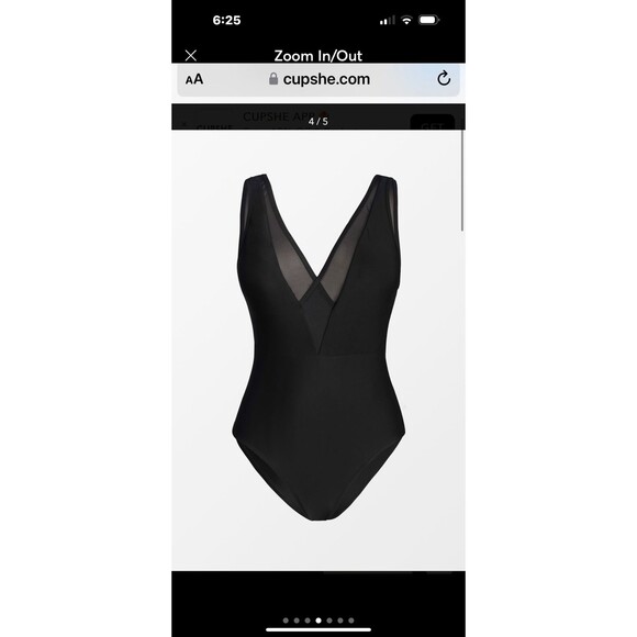 Cupshe one piece black bathing suit NWT large - Picture 5 of 11
